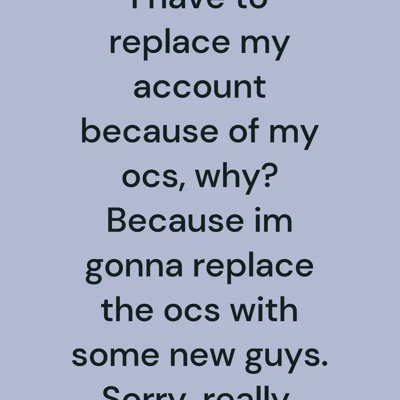 I have to replace the OCs. by @C00k1esT4sty_0ff1c14l