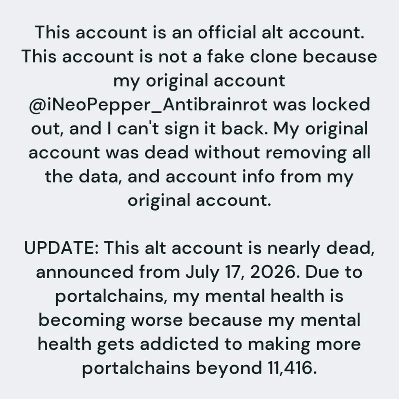 The official alt account of original acc by @9MilB_iNeoPepper_REAL