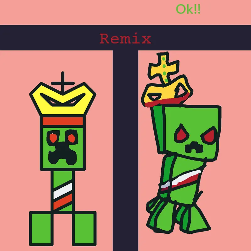 Creeper king drawing by @nyanyanya-nyancat