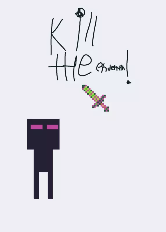 Kill the enderman! by @thefanofcuphead