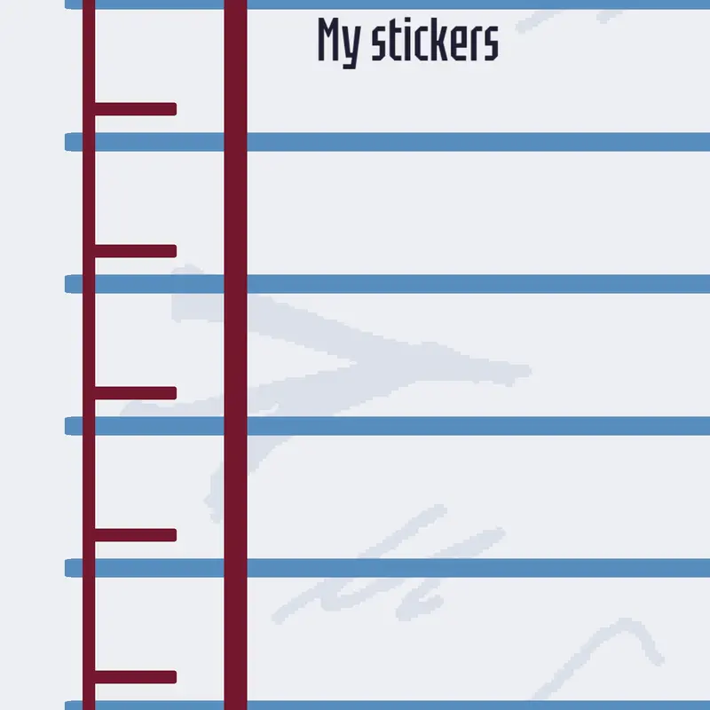 Stickers themed ranker book. by @property