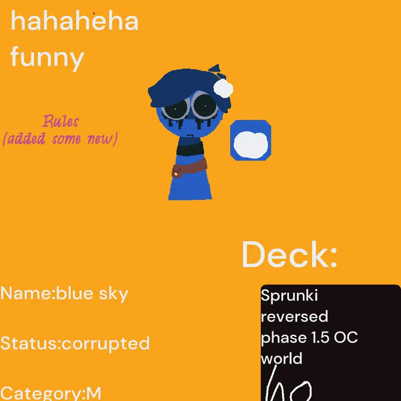 sprunki oc maker reversed phase 1.5 ÆÆÆŒ by @dreamsky