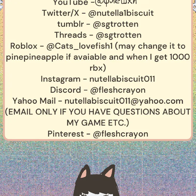 My Socials! by @fleshcrayon