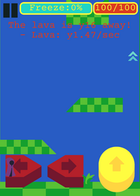 Golf X Platformer but lava rising y-1.47 in...