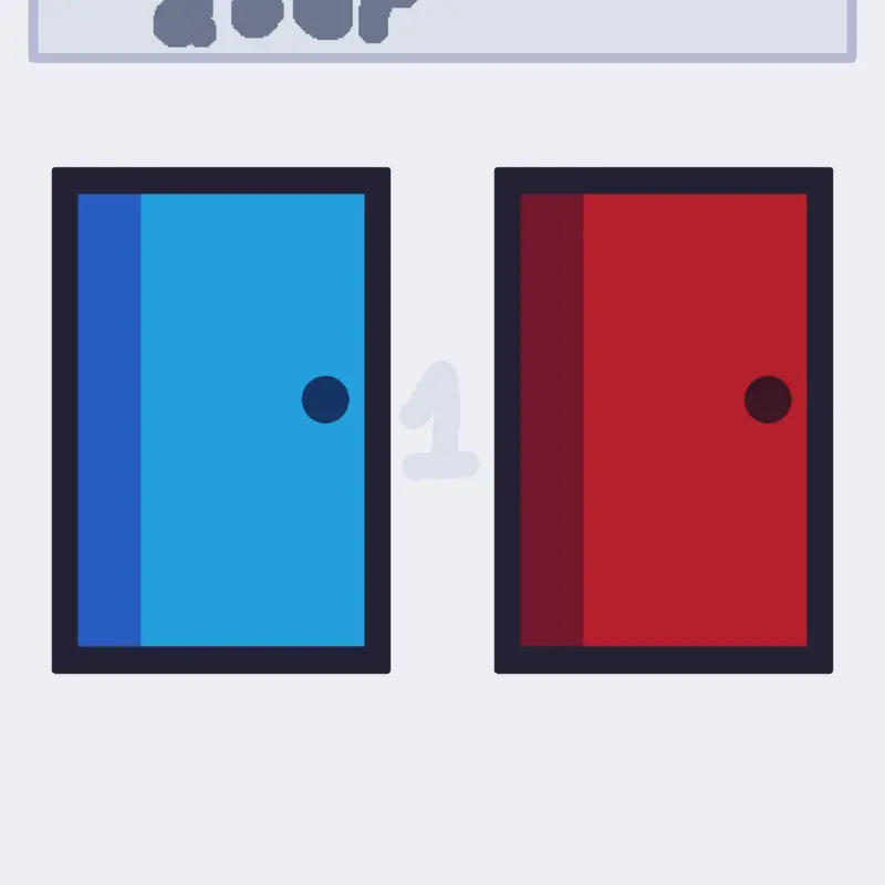 "Choose the right door" HowLuckyYouAre by @ezerkr