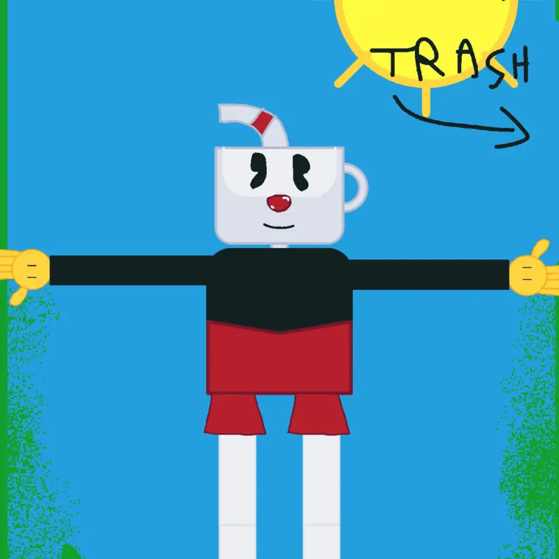 Cuphead ragdoll by @milado23