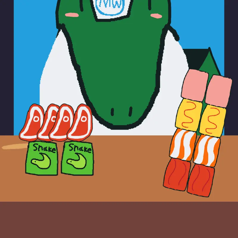 Crocodile by @IndiaBunny