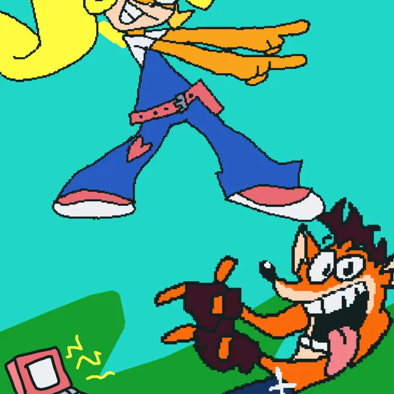 Crash and Coco sibling bonding by @rossyboy