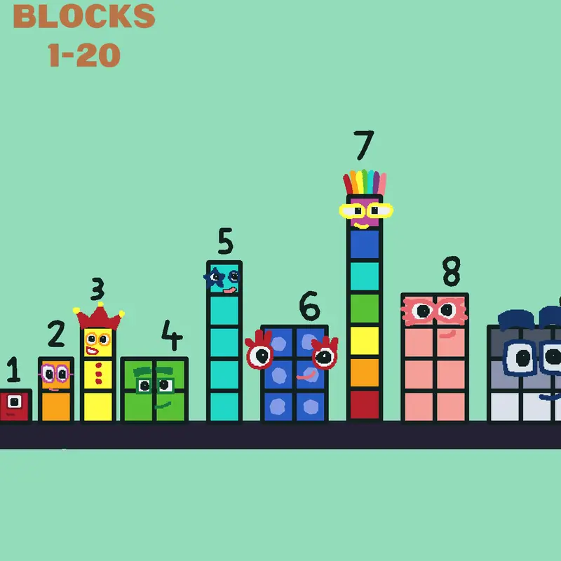 Numberblocks 1-20 by @NestorRamirez