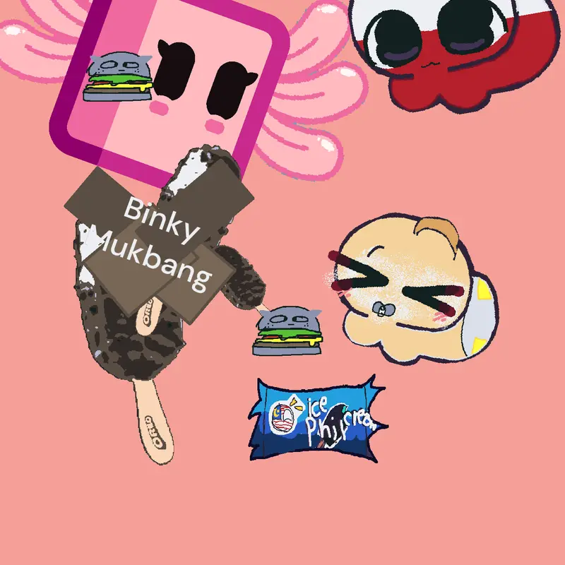 Eat binky loaf and hungry 💀😱🖤🔵 by @Rescccv