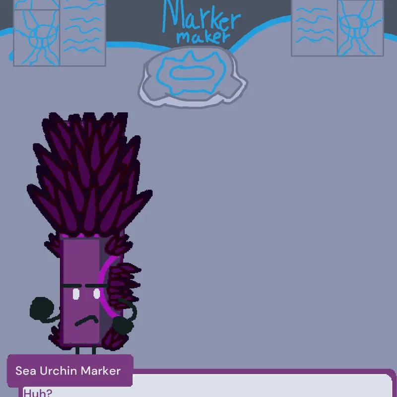 Sea Urchin Marker dialogue test by @a-hooded-Joyous-fool