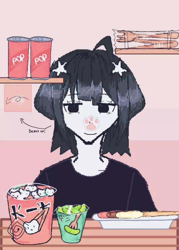 Mukbank game by @MoonyXD