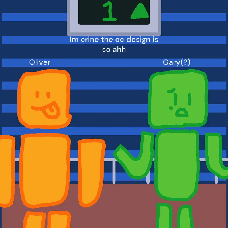 Two gays in an elevator by @BlueBlobProductions