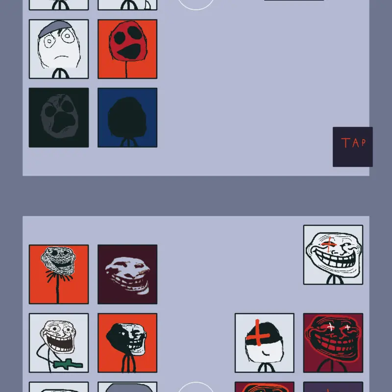 Troll face fight! by @MrEnzei