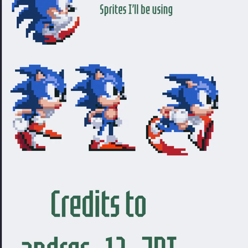 Sonic sprites for the Chinelin by @spoonbuh