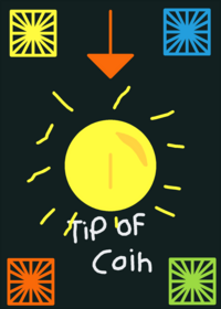 Badge from tip coin