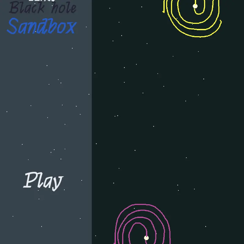 Galaxy and black hole sandbox by @platenfork
