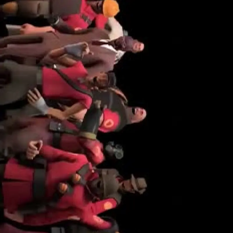 tf2 mercs laughing at you by @Thyymes