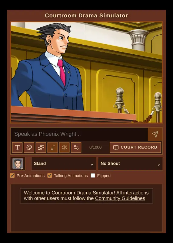 Courtroom Drama Simulator by @Thyymes