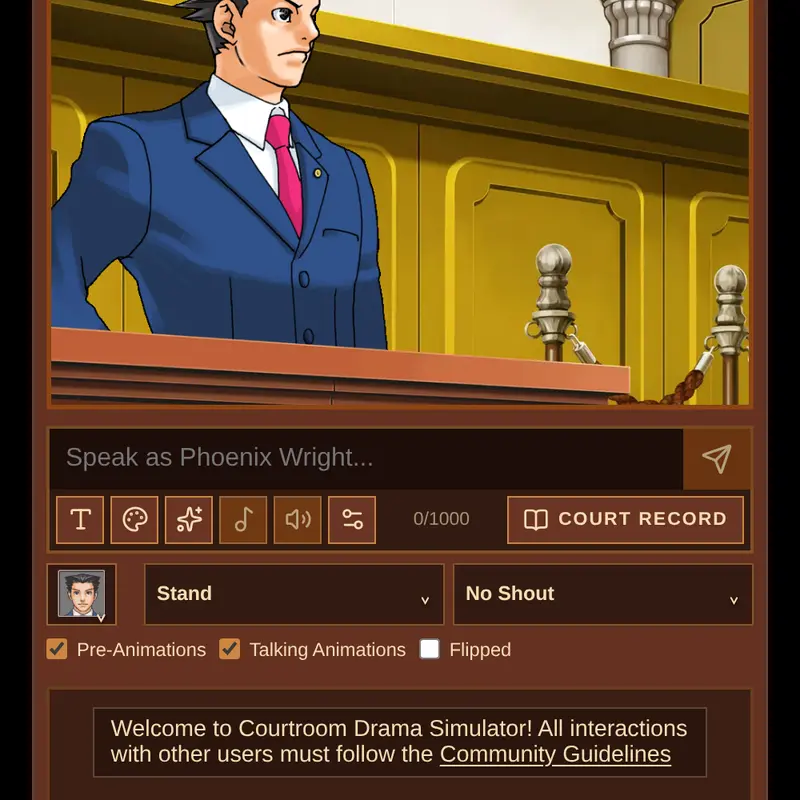 Courtroom Drama Simulator by @Thyymes