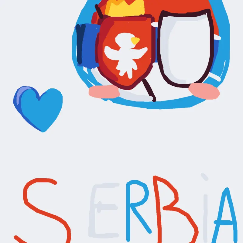 Serbia #countryball #art by @RosUzKazPolUkr