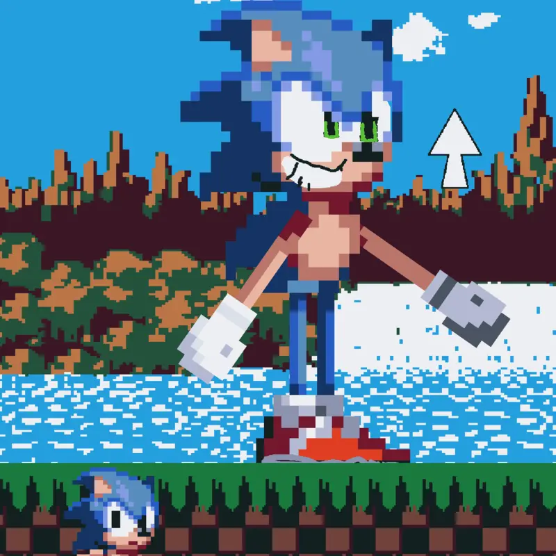 Pixel modern sonic ragdoll by @KurtPhillip