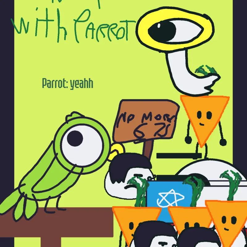 Parrot by @patchwork_cat