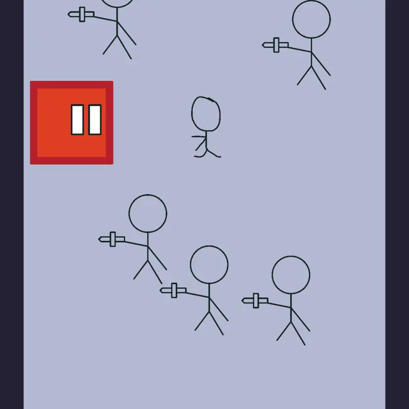 Run away from sword people! by @Qwerty5646363