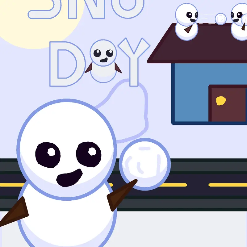 In this game, you are a little snowman; by @smile-games