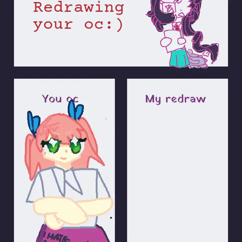 Draw oc plss😔😔 by @justminori_minori