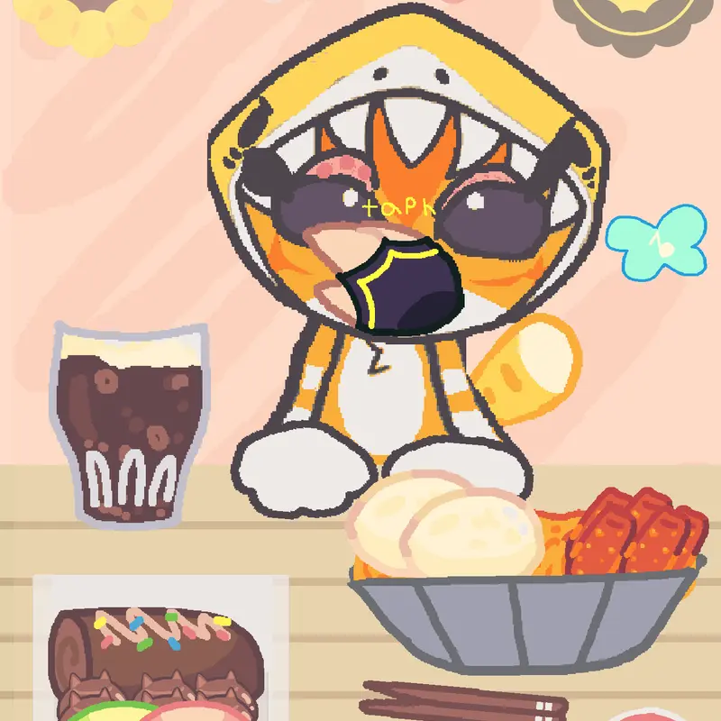 Meow shark eating! by @elidia