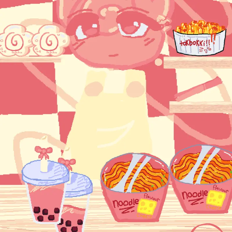 Mukbang mie by @ST4R_LOVELY