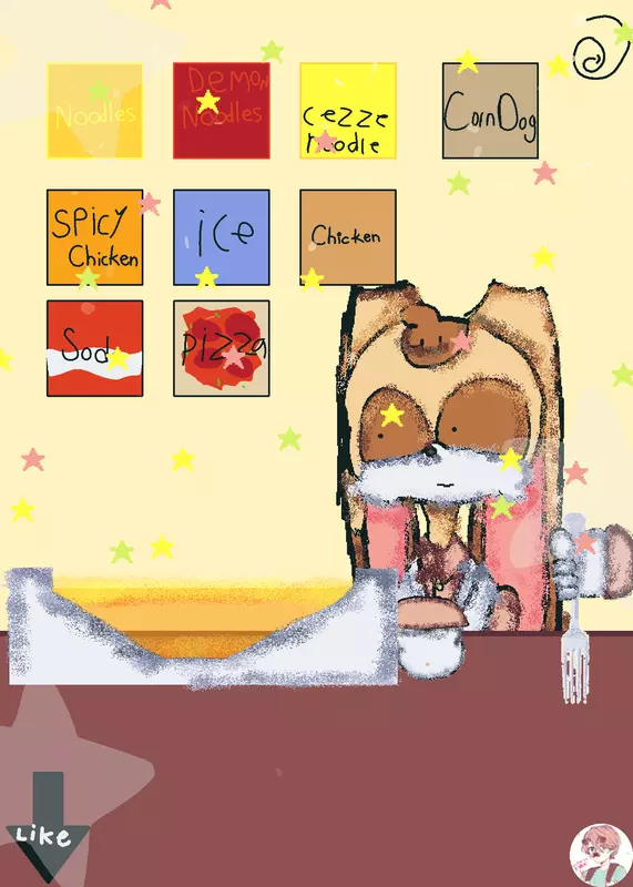 Cream the rabbit and mukbang by @gourdykitty_-