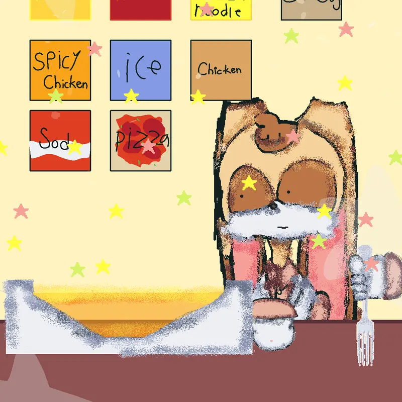 Cream the rabbit and mukbang by @gourdykitty_-