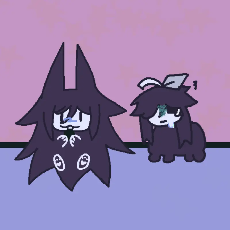 Miss circle and Abbie 🍎🍪 by @Bunnyfuz