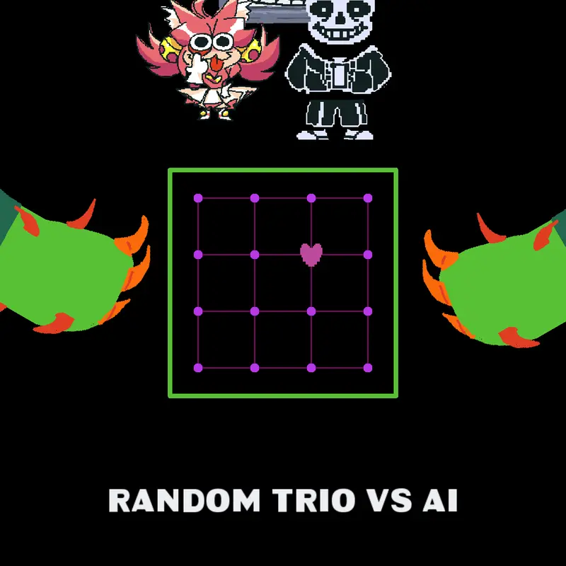 AI vs Random Deltarune Trio by @Microwardthedog