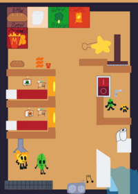 Take care of leafy and firey!