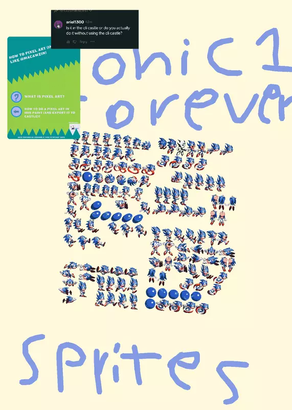 Sonic 1 forever sprites by @am0gus1