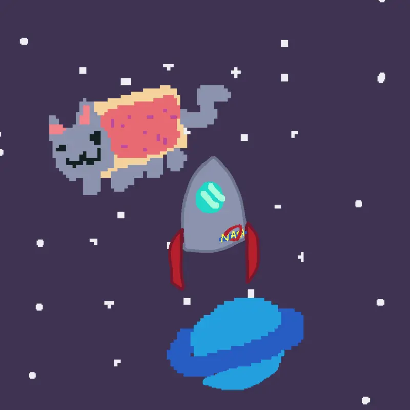 Desvie dos Asteróides by @Dede-Ninja