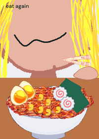Spicy noodles mukbang