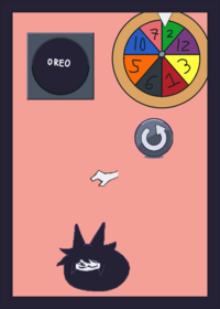 Spin wheel and give Oreo
