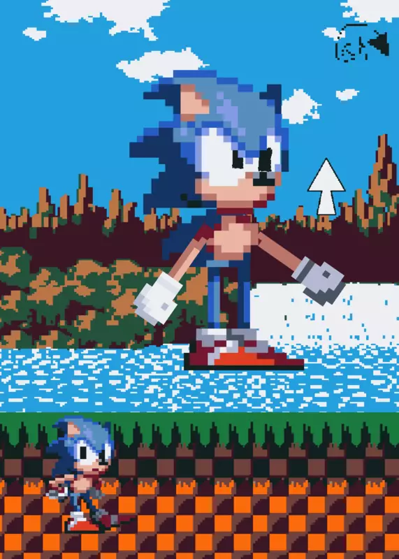 Pixel sonic ragdoll *trademark* by @KurtPhillip