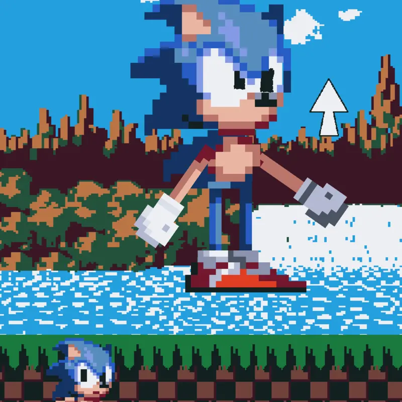 Pixel sonic ragdoll *trademark* by @KurtPhillip