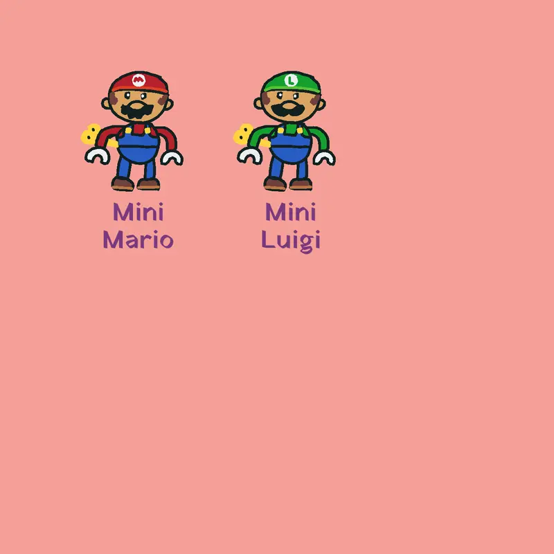 Mini Mario & Mini Luigi by @Arasberkayx2