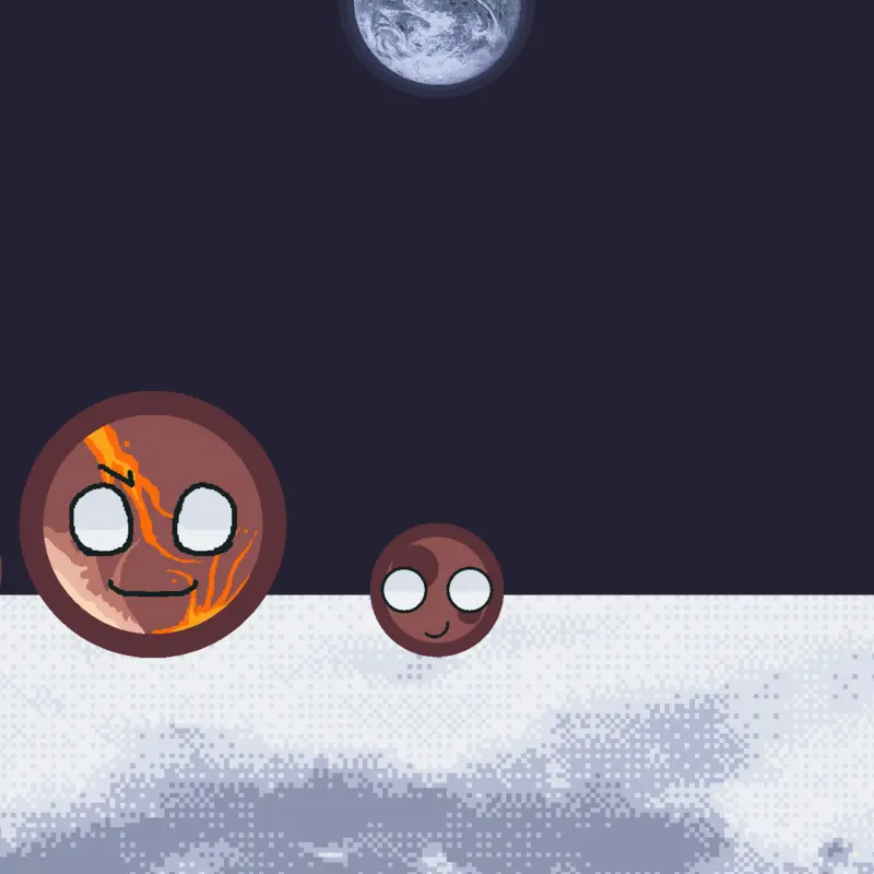 Theia and proto with solarballs_guy by @proto-earth