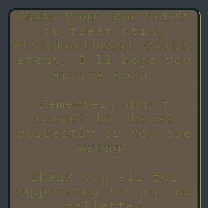 Halloween Message by @carsgaming87