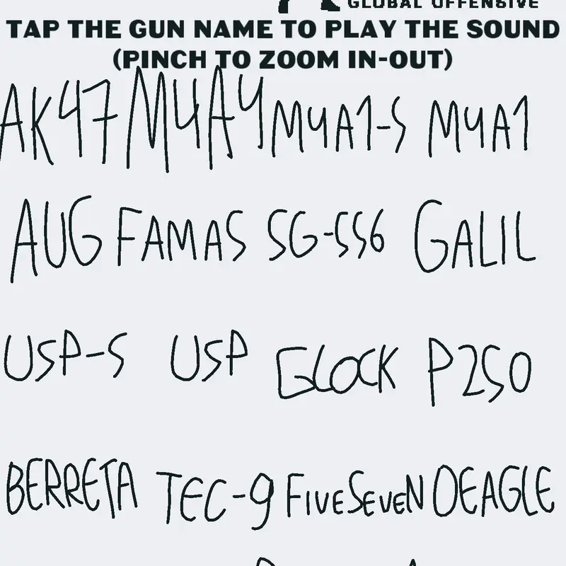 Csgo weapons soundboard by @TahuDecksStudio