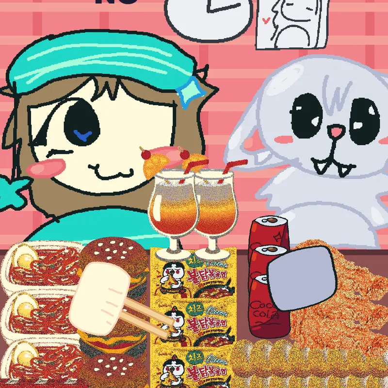 Mukbang with cats cute by @AsiyahAsiyahkiraniad