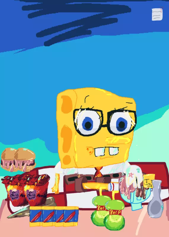 Spongebob mukbang by @Meowlis_kit-_-