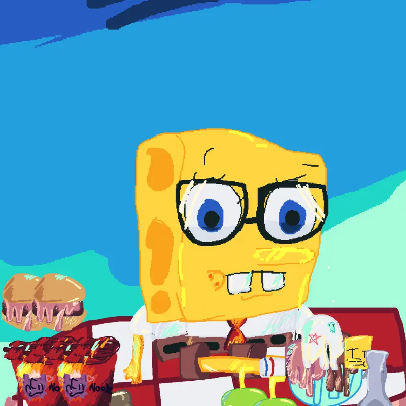 Spongebob mukbang by @Meowlis_kit-_-